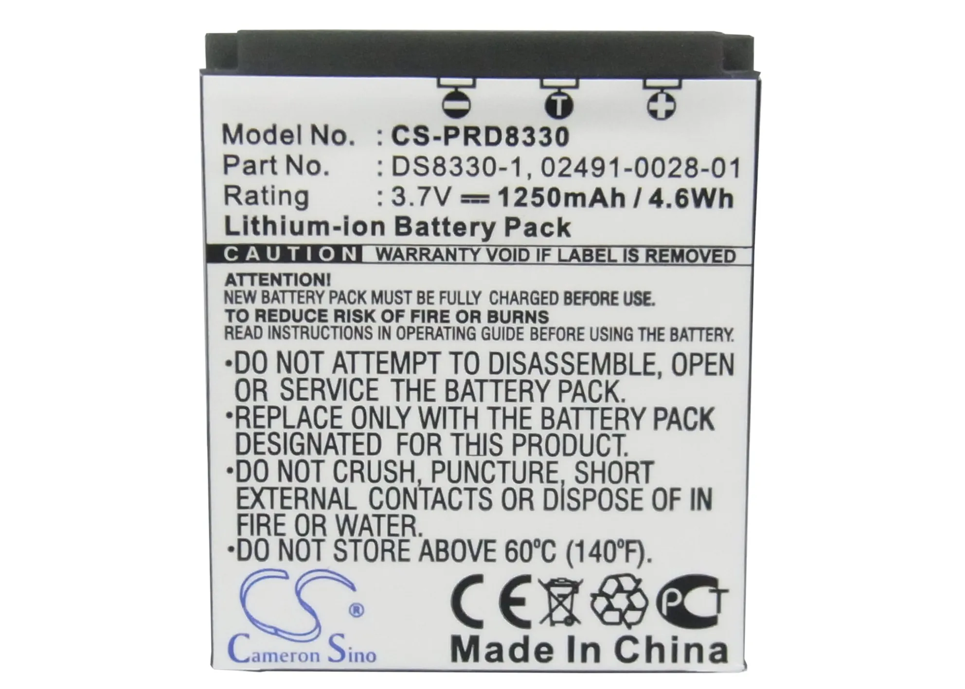 Аккумулятор Cameron Sino 1250mAh для Rollei Compactline 150 Prego 8330 DP8300 DP8330 RCP 7430XW 8427XW 8527X|Цифровые
