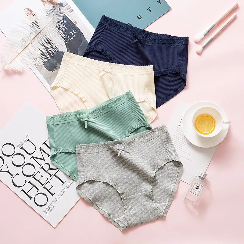 2 шт./Лот хлопковые трусики женское хлопковое нижнее белье с рисунком женские