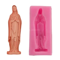 woman goddess girl prayer silicone fondant soap 3d cake mold cupcake jelly candy chocolate decoration baking tool moulds fq2933