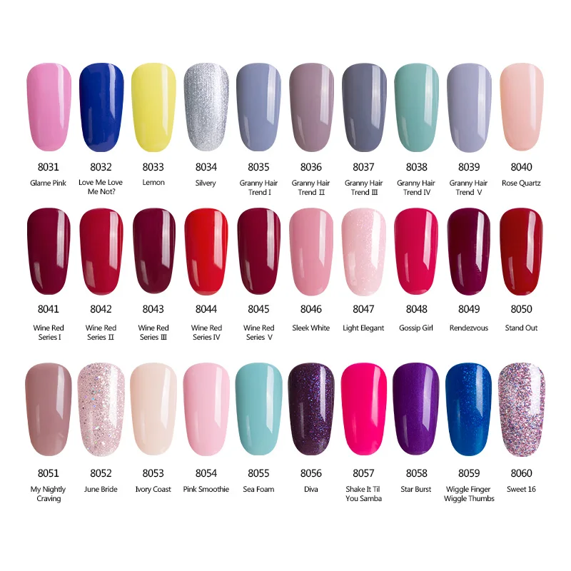 Modelones Горячая 60 Цветной Гель-лак Светодиодная лампа Французский маникюр УФ-гель