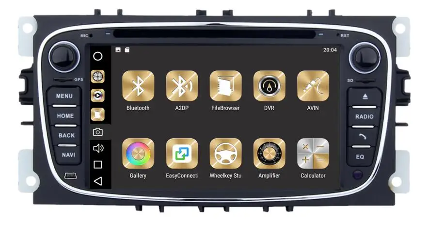 Carplay 64g 4G 7 &quotAndroid 10 автомобильная аудиосистема Для Ford Fusion Galaxy Cmax Fiesta Kuga головное