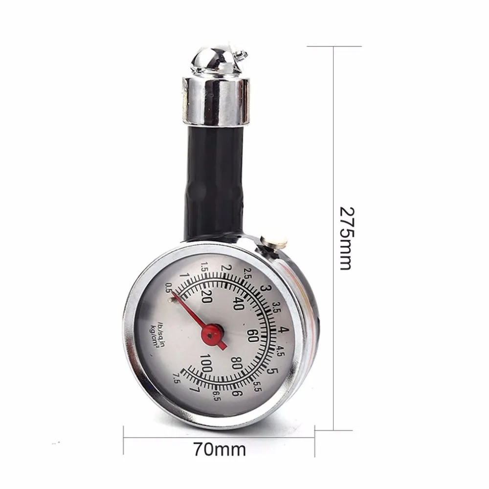 0-100 Psi Автомобильная Таблица значений давления в шинах механический металл высокая точность 360 градусов вращение мониторинг Манометр с противоударной крышкой