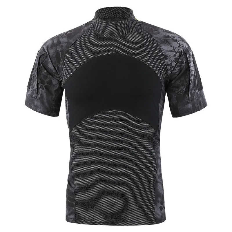 Новые мужские тактические футболки Airsoft Uniforme, камуфляжные футболки с коротким рукавом для охоты, туризма, охоты, базовые слои, одежда для пейнтбола