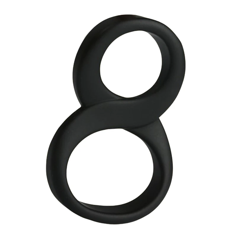 Кольца для пениса секс игрушки Двойные задержки времени Силиконовое кольцо
