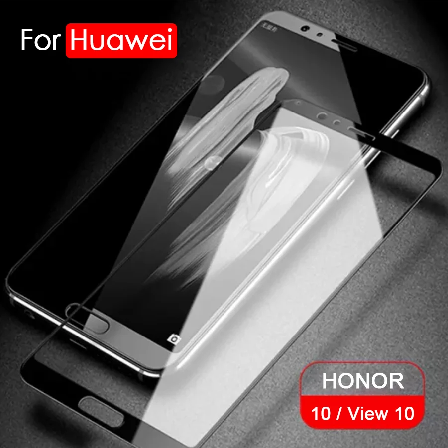 Защитное стекло Honor 10 для Huawei Hono View V10 закаленное экрана с полным