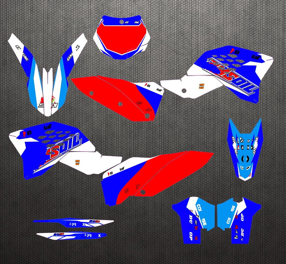 

Free Customized Graphics & Backgrounds Stickers Kit Decal Red Blue For SX-F SX 2007-2010 / EXC-F 2008 2009 2010 2011 2012