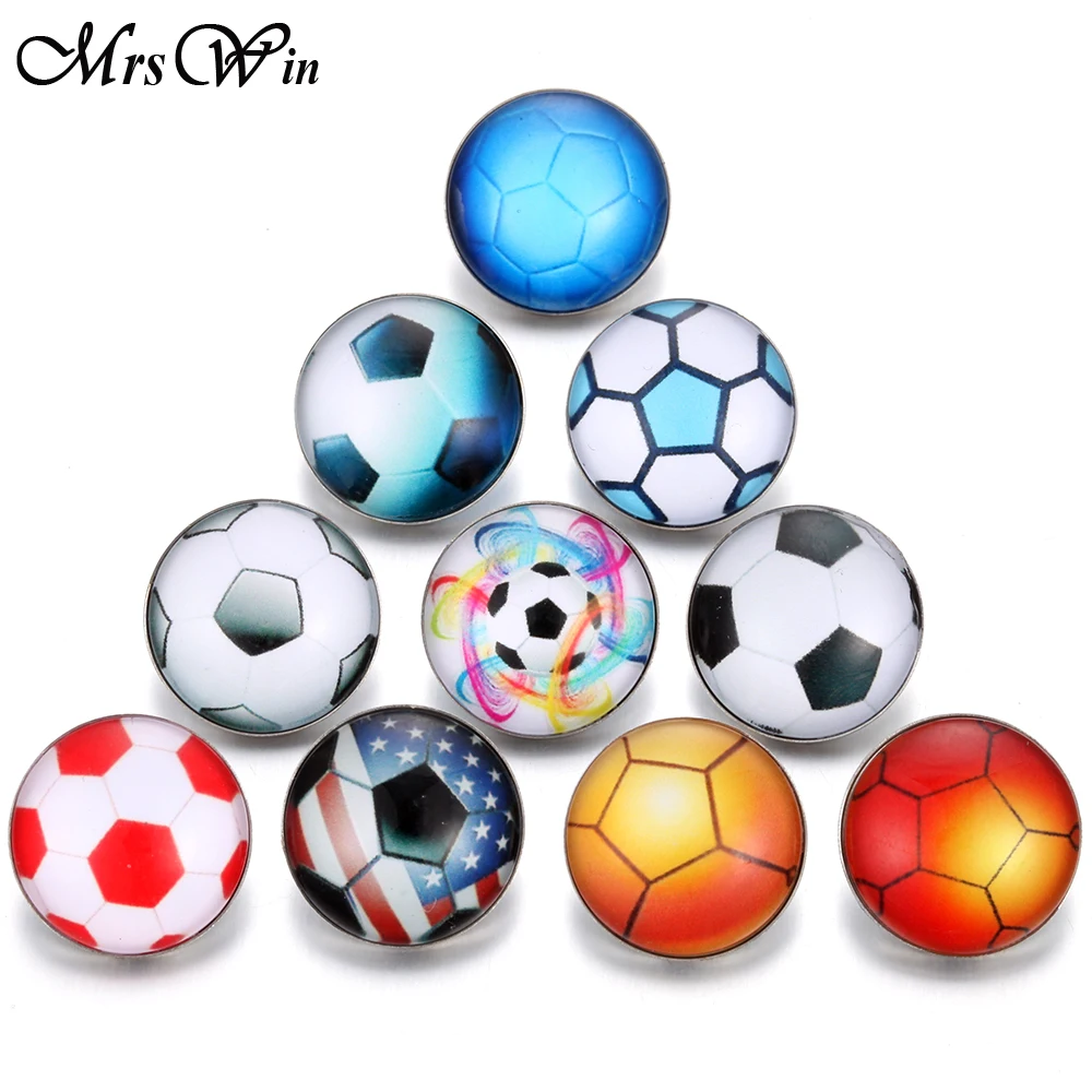 10 шт./лот спортивная футбольная команда стеклянные кнопки ювелирные изделия