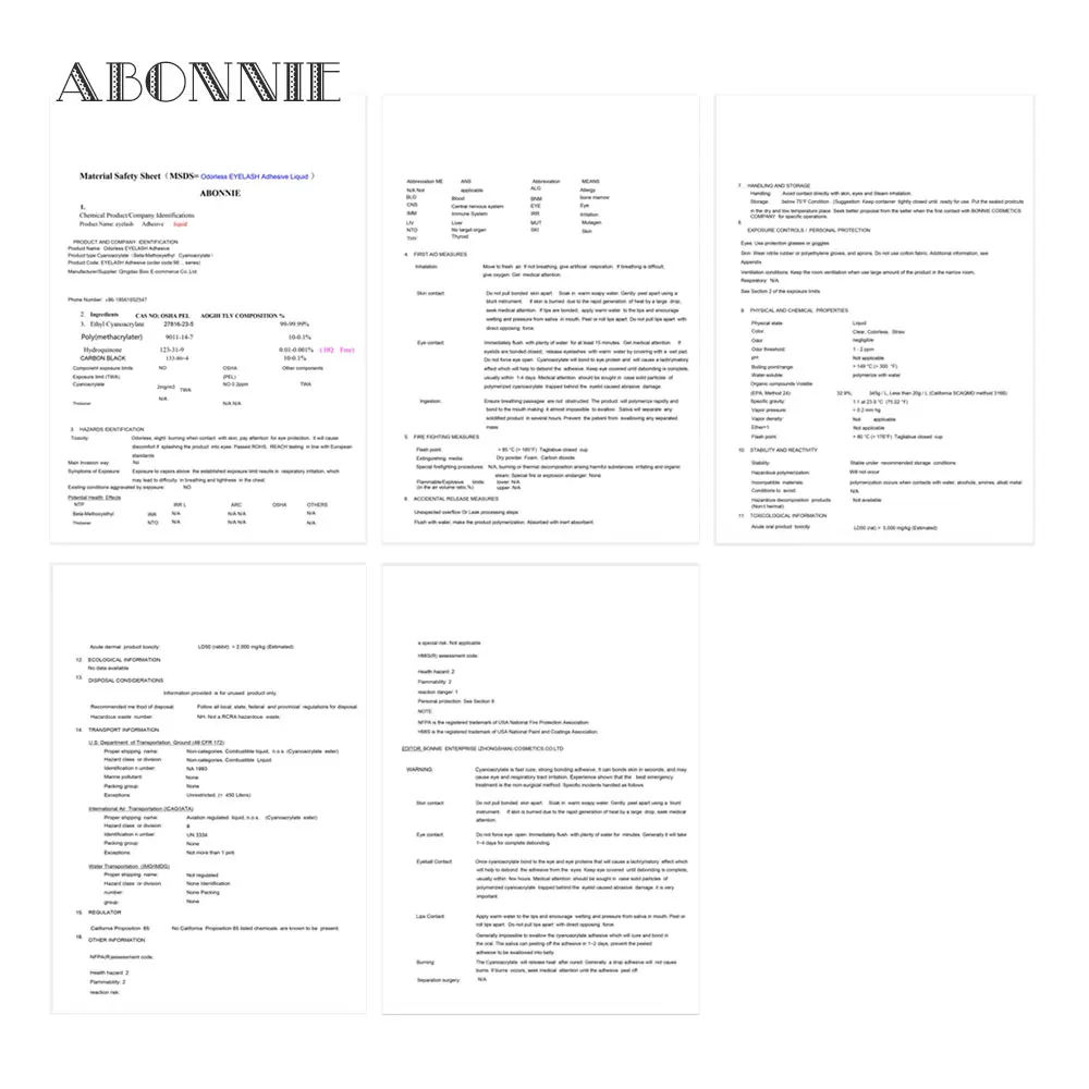 Клей для наращивания ресниц Abonnie 5 мл 0 5-2 секунды быстросохнущие профессиональные