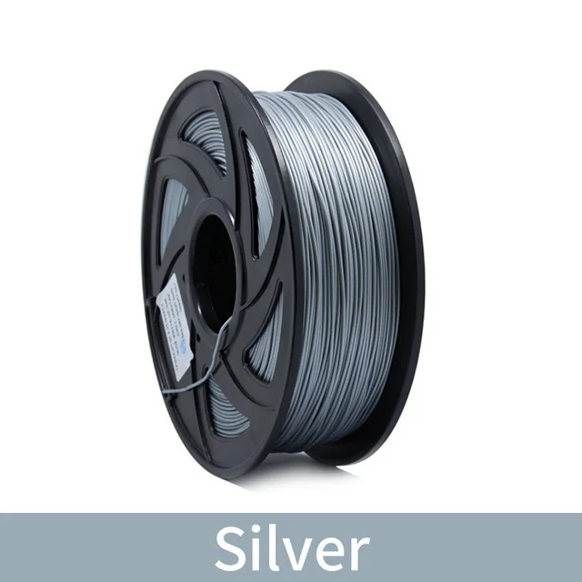 Silver 3d принтер 1 кг 1,75 мм Pla нити печатные материалы красочные для 3d принтер Экструдер ручка Радуга пластиковые аксессуары красный серый - Цвет: Silver