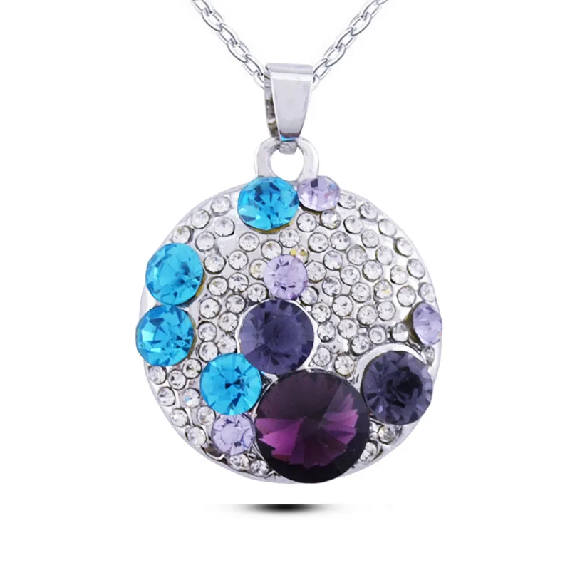 N207 Роскошные австрийского хрусталя Круглый Цепочки и ожерелья очаровательный