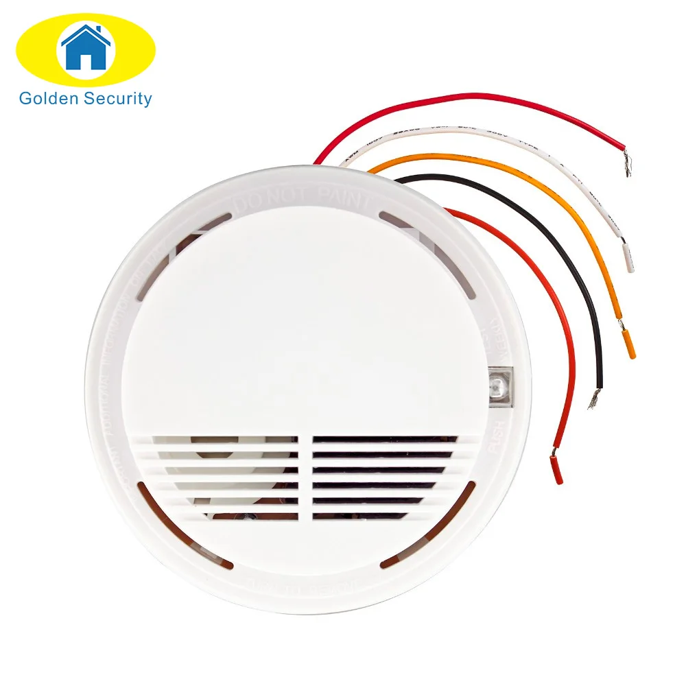 Золотой безопасности проводной дыма пожарная охранных сигнализации Сенсор для