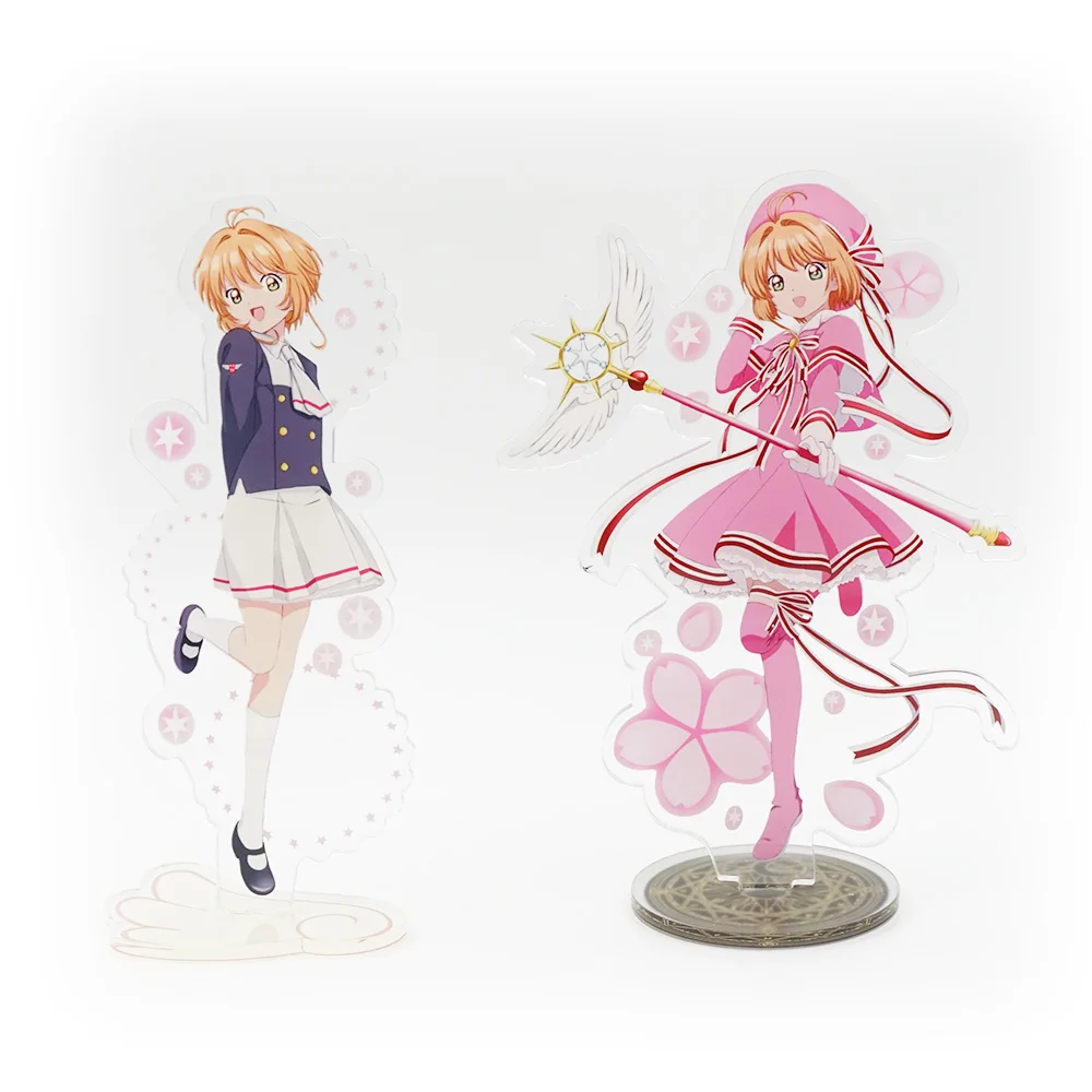 Прозрачная карта CARDCAPTOR SAKURA аниме КИНОМОТО Сакура акриловая подставка 16 см|cardcaptor