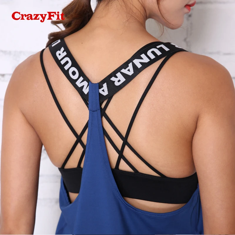 CrazyFit 2018 Sport Tank Top Yoga Shirt Tops Loose Women Female Gym Fitness Running Workout Run Sleeveless Vest Clothing | Спорт и
