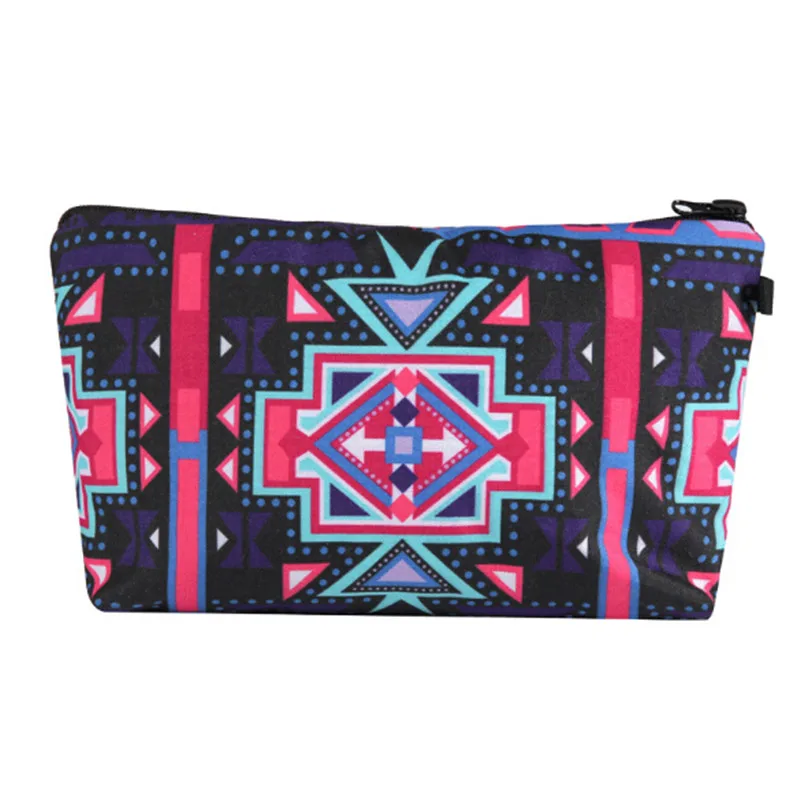 

Cosmetic Bags Makeup Case 3D Printing Geometric Women Travel Cosmetic Organizer Bag Toiletry Bag Shower Small Zipper Pouch