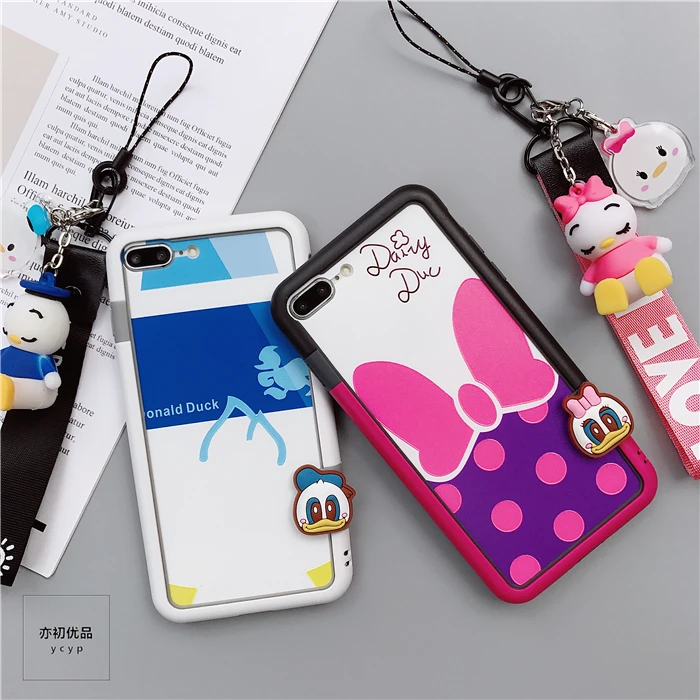 Для iphone XS Max Милые ромашки пленка из закаленного стекла для iphone X XR 6 7 8 Плюс Минни Сейлор Мун чехол+ мультфильм бампер бретели нижнего белья