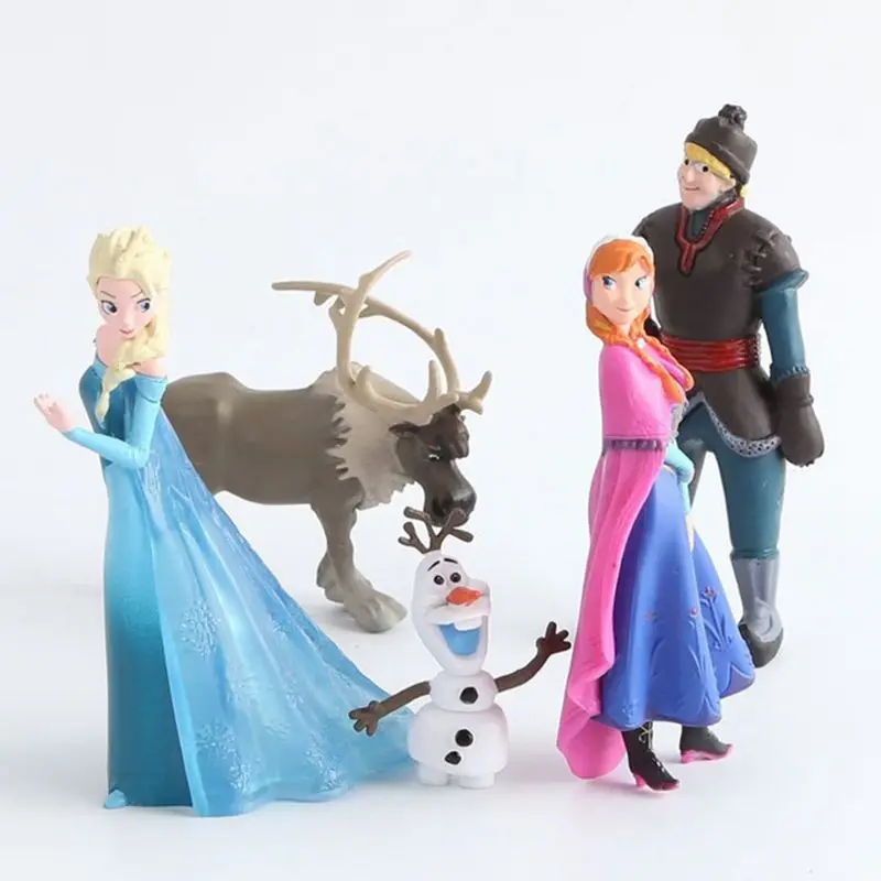 Disney Frozen Toys 5 шт./компл. 10 см Эльза Анна фигурка украшение для торта модель аниме