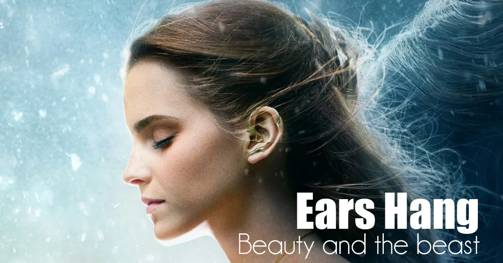 Красивые серьги каффы в виде зверя украшения для косплея Белль гвоздики Розы