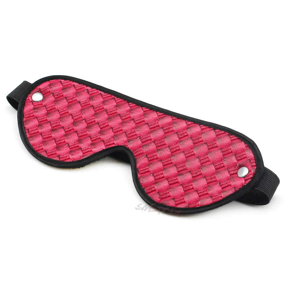 2020 Smspade розовые повязки на глаза из ПУ для бондажа бандаж взрослых регулируемые