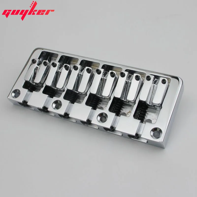 

Новый 6-струнный басовый мост, хромированный с интервалом 16,5 мм