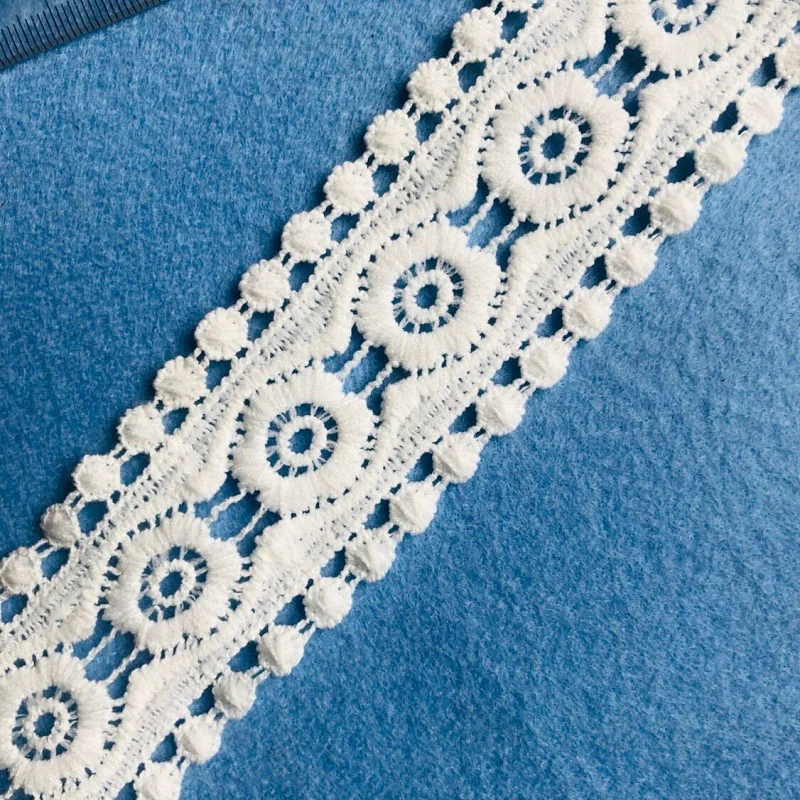 5 ярдов белая молочная шелковая кружевная ткань вышитые сетчатые кружевные