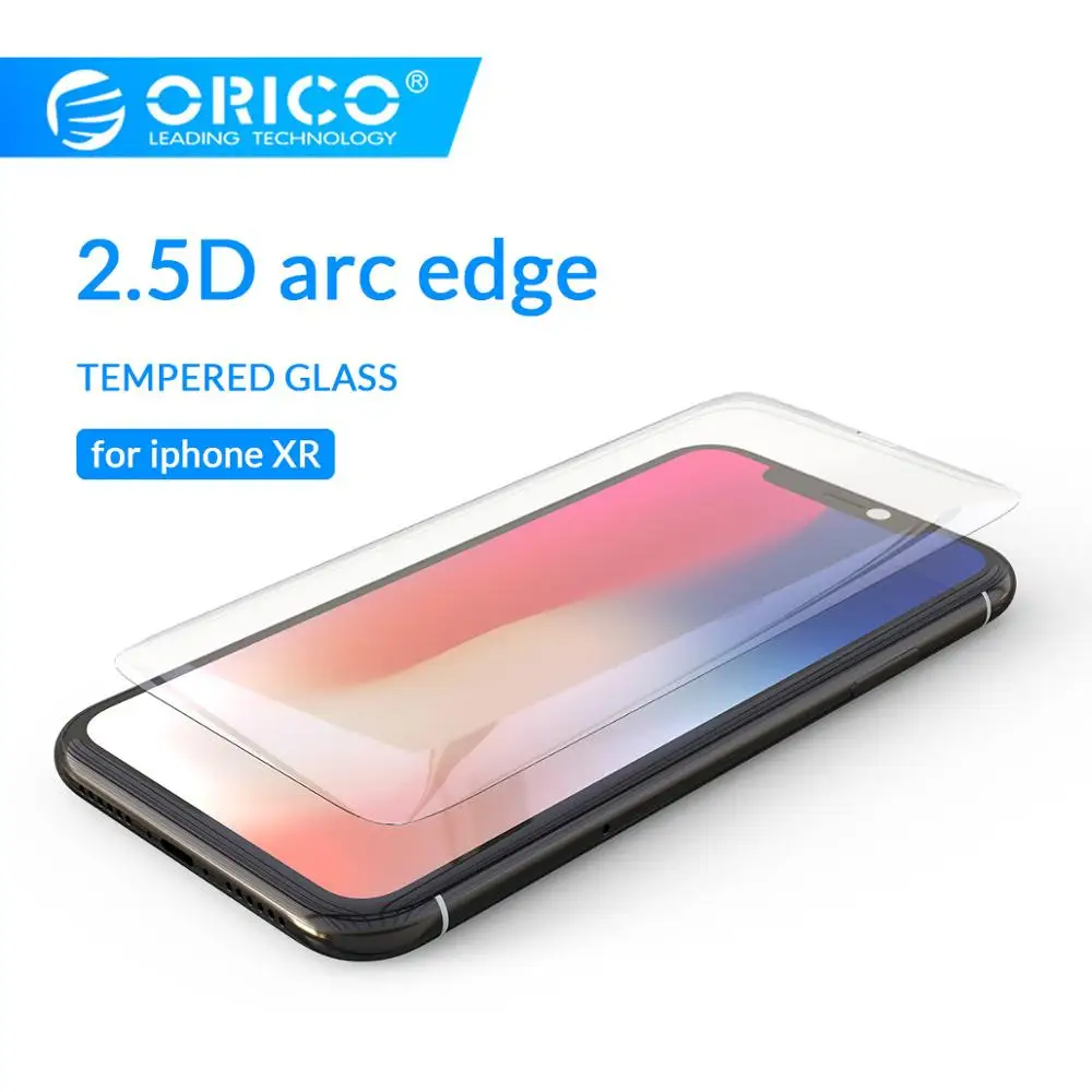 ORICO 2 шт 2.5D полное изогнутое Закаленное стекло протектор экрана для iphone XR защитная