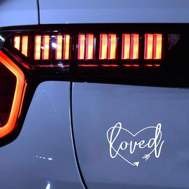 

YJZT 13.7CM*10.5CM LOVED HEART ARROW Car Sticker Vinyl Personality Decal Black Silver C10-02155