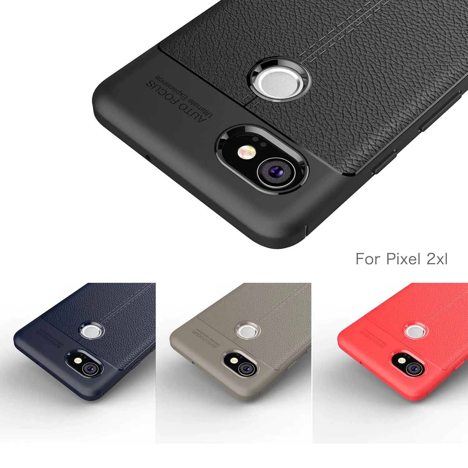 Роскошный кожаный силиконовый чехол для телефона Google Pixel 2 XL ударопрочный