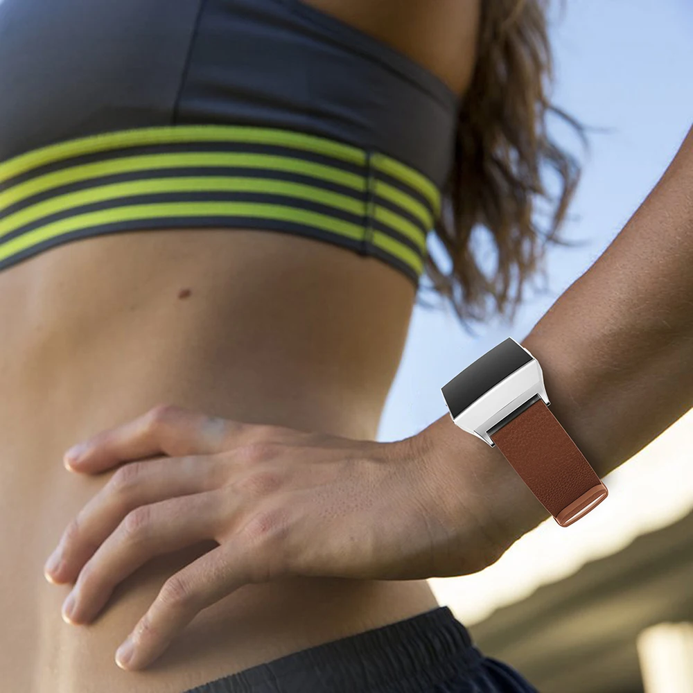 Роскошный кожаный бизнес сменный ремешок для Fitbit ионной модные/классический