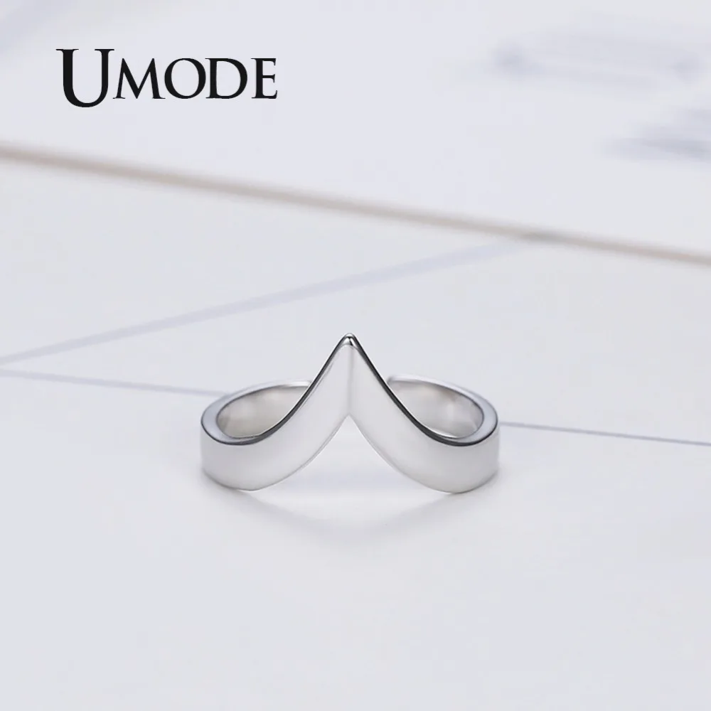 UMODE женские модные геометрические Регулируемые кольца из стерлингового серебра 925 пробы, открытые кольца для свадебных невест, Женские Ювелирные изделия для свиданий, подарок ULR0313