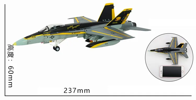 1: 72 F/A-18 Hornet VFA-192 сверхзвуковой боевой реактивный предварительно построенный хобби коллекционный самолет готовая пластиковая модель