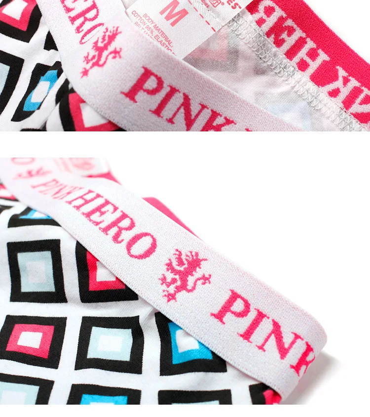 4 шт. Pink Heroes Для женщин нижнее бельё Для Девочек Великолепная Цвет печать Для женщин нижнее белье, хлопковое нижнее белье, сексуальное нижнее белье Производители