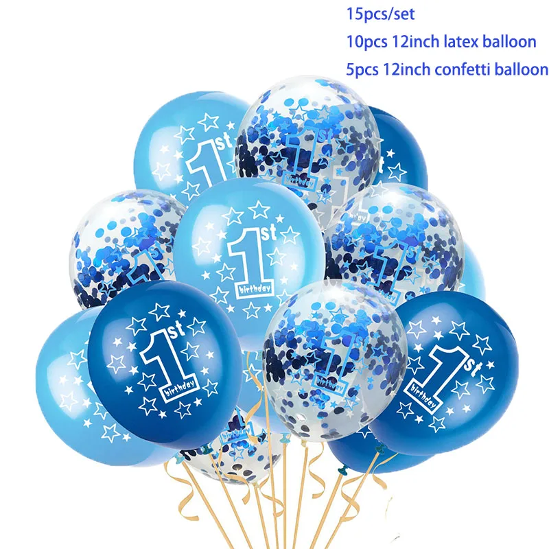 balloon 9 Воздушные шары на 1-й день рождения, 1 год, украшение для мальчиков, шары на день рождения, украшения для вечеринки, Детские шары на день рождения, для девочек 1 год, Globos XN - Цвет: balloon 9