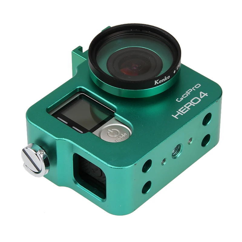 Чехол с алюминиевым корпусом защитная рамка для GoPro Hero 4/3 + камера и УФ-фильтр Go Pro