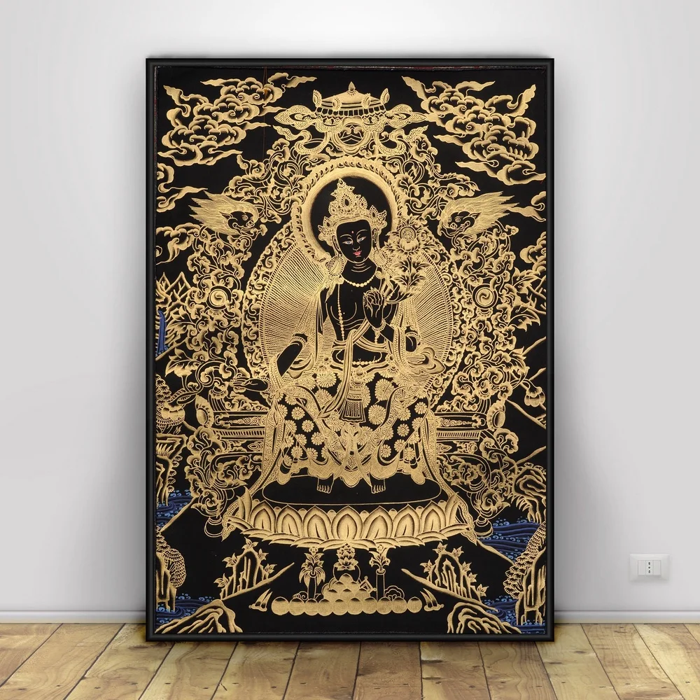 Sakyamuni and Arhat Thangka тибетская Классическая художественная копия буддистская статуя