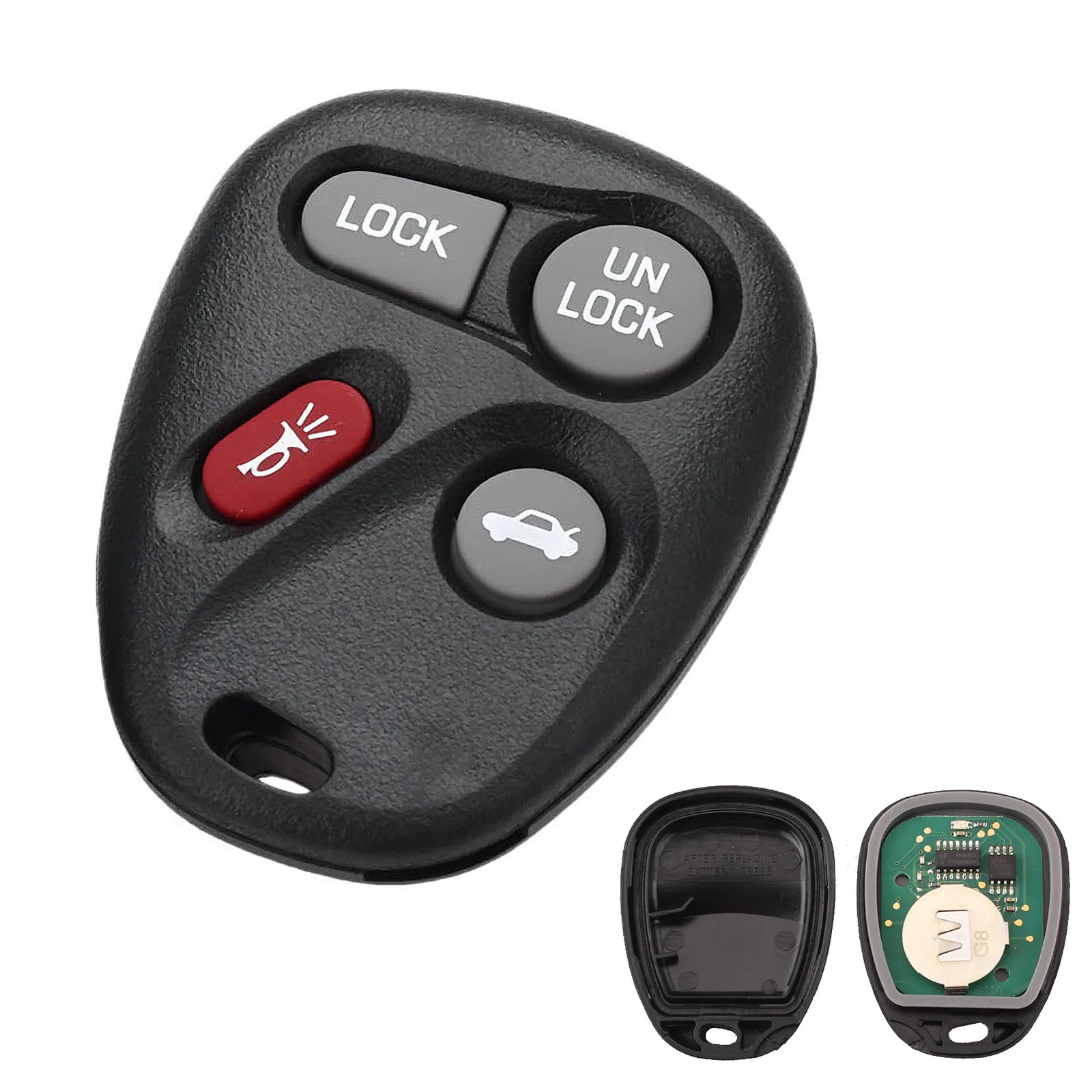 Дистанционный ключ Yetaha с 4 кнопками для Chevrolet Tahoe GMC Yukon Buick Cadillae Pontiac ABO1502T без ключа