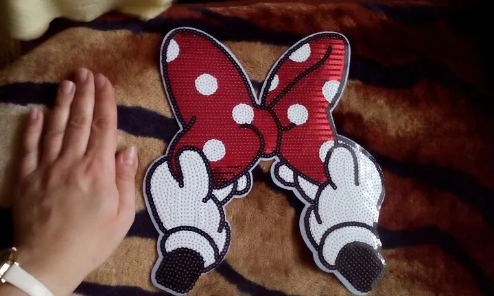 1 шт. блестки бант Аппликации мультфильм лук руки DIY лоскутное вышитые нашивки для одежды платье одежда