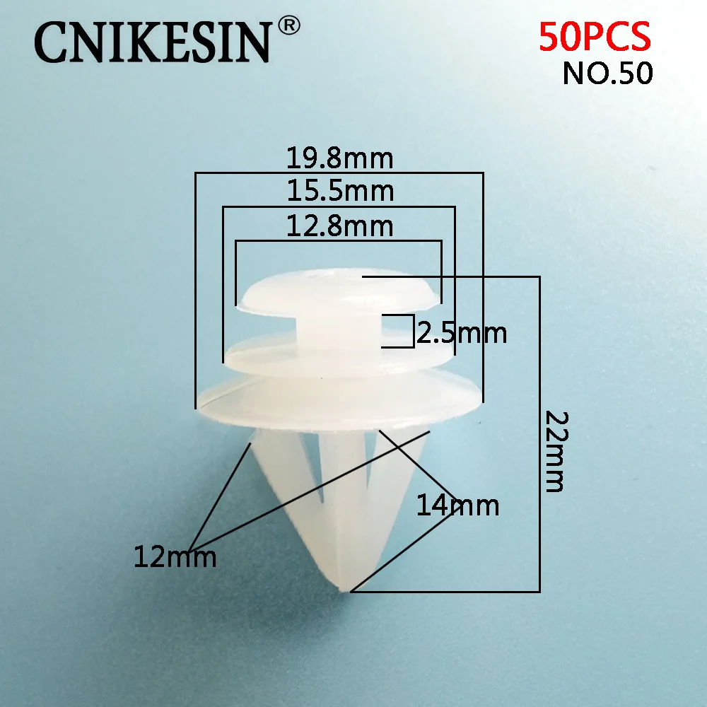 CNIKESIN 50 шт. 12 мм авто лайнер панель брызговик зажим пластиковая застежка