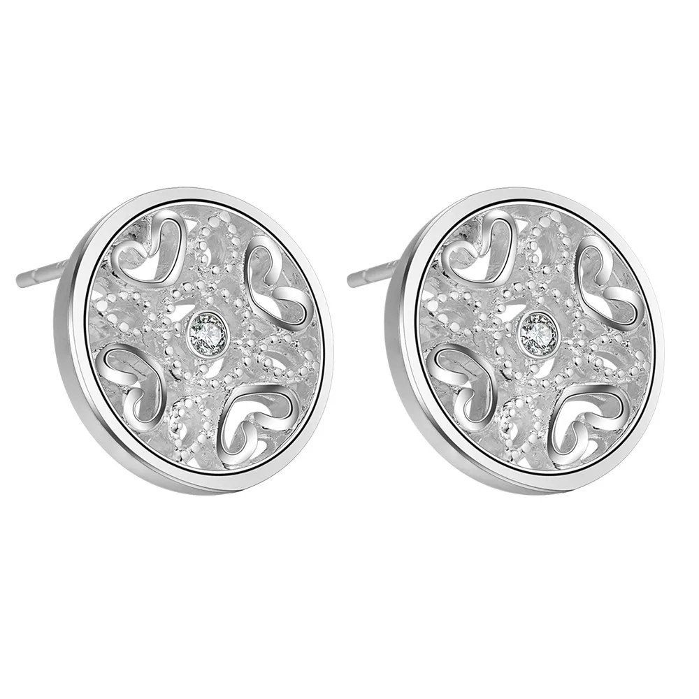 Красивые классические высококачественные посеребренные серьги для женщин