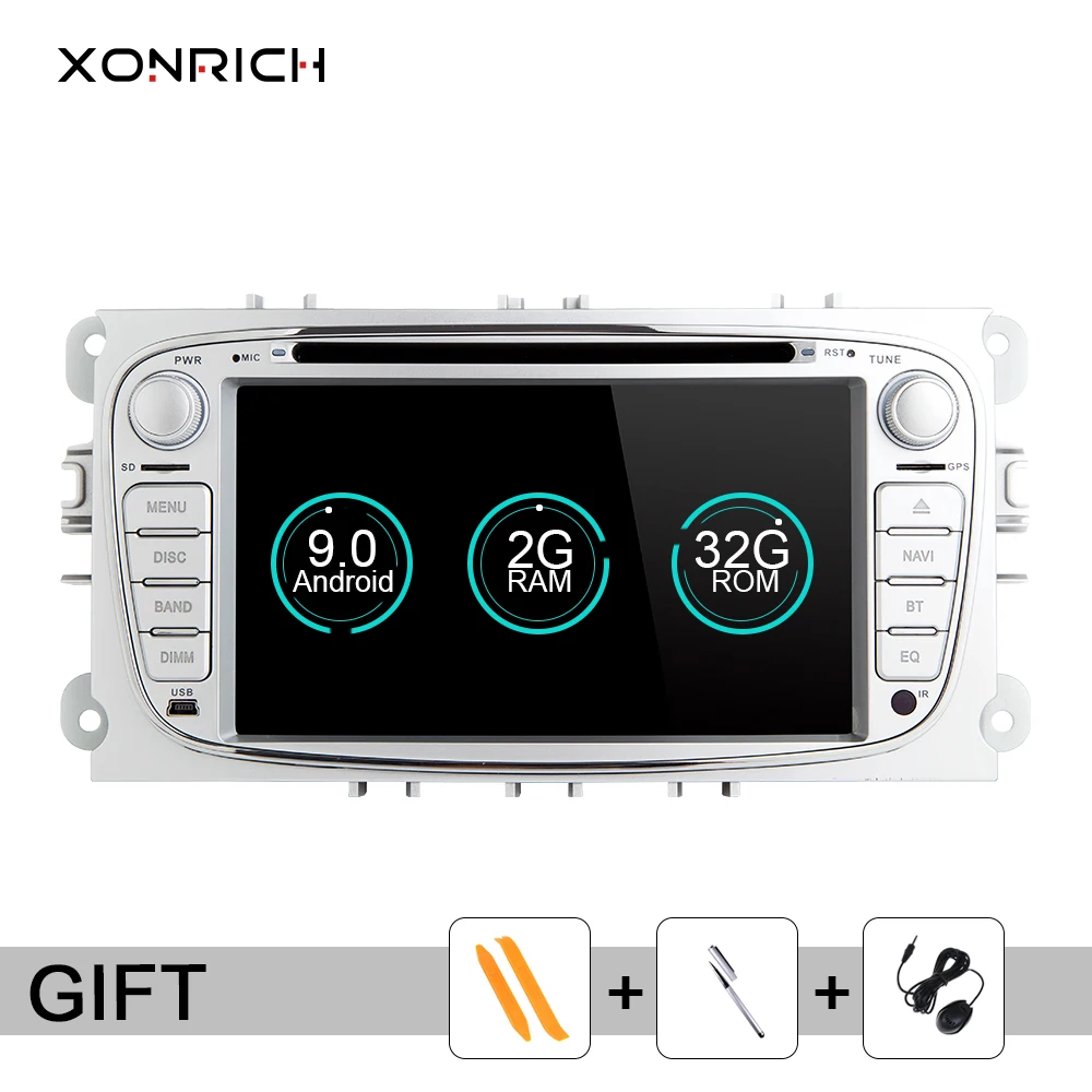 Автомобильный радиоприемник Xonrich 2 Din Android 9 GPS мультимедийный плеер для FORD/Focus 3 S