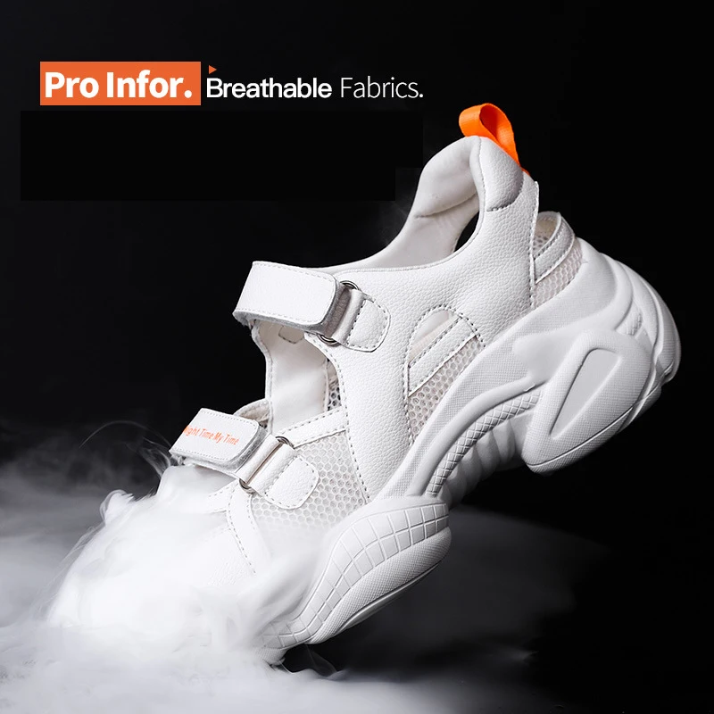 Кроссовки женские на массивной платформе Повседневная дышащая обувь ажурные