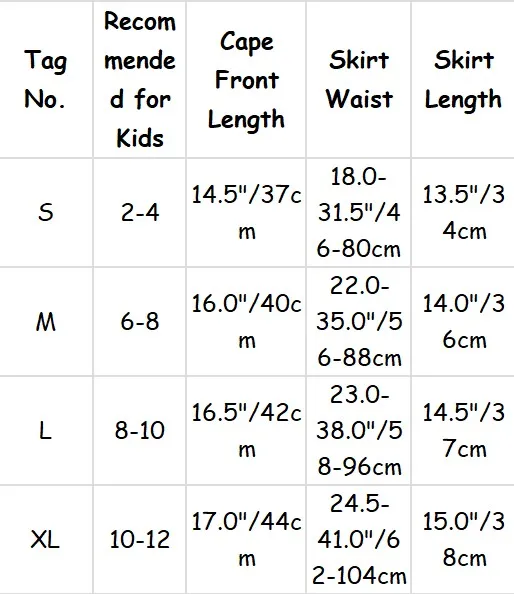 3 шт. накидка с юбкой и браслетом для девочек|Костюмы девочек| |