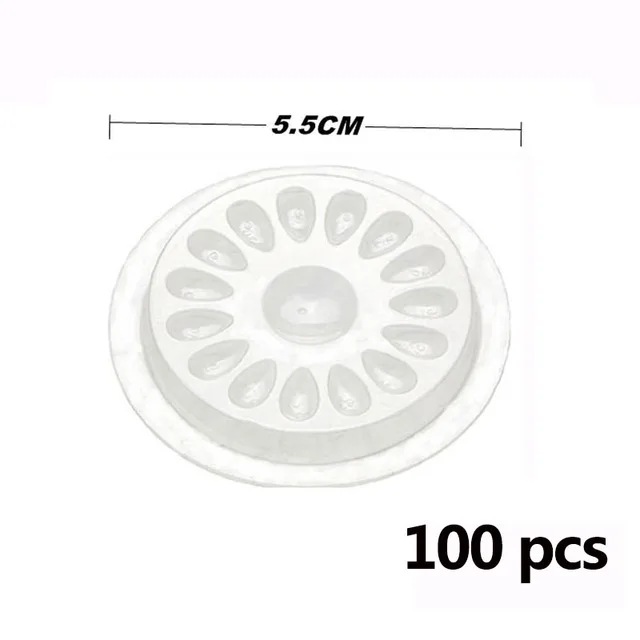 5.5 cm transparent Накладные ресницы клей держатель Розовый Наращивание ресниц Клей Держатель поддон подушечки прокладка пластиковый транродент для наращивания ресниц 100 шт - Цвет: 5.5 cm transparent