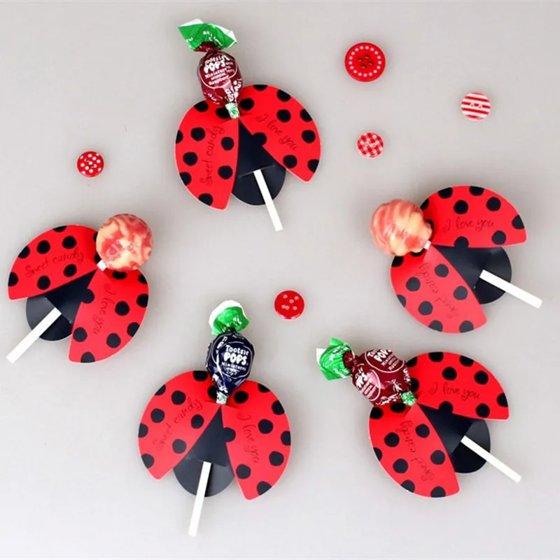 50 шт. бумажные леденцы божья коровка конфеты|gifts for kids|gift giftsgift birthday party |
