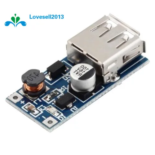 

2 PCS DC-DC USB Step-up Power Boost Module 0.9V-5V to 5V 600mA PFM Control Mini Mobile Booster