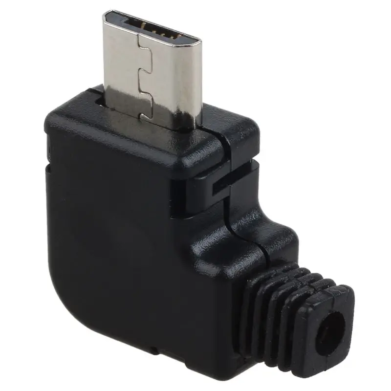 Новый Правый Угол Micro USB 5 P порт штекер разъем с пластиковой бухтой|Соединители| |