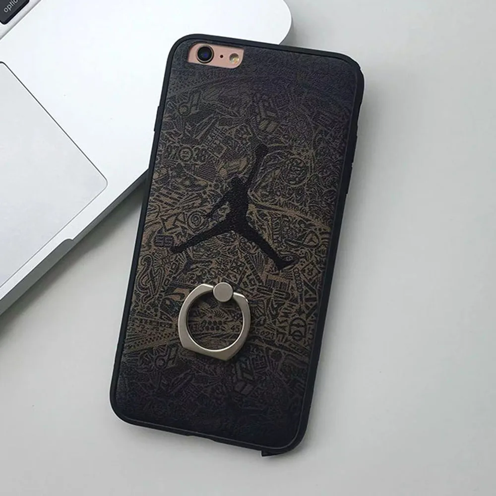 Иордания Чехол для iPhone 7 Plus Плюс Кольцо Держателя Kickstand Hard Cover iPhone7 ТПУ Рамка PC Back