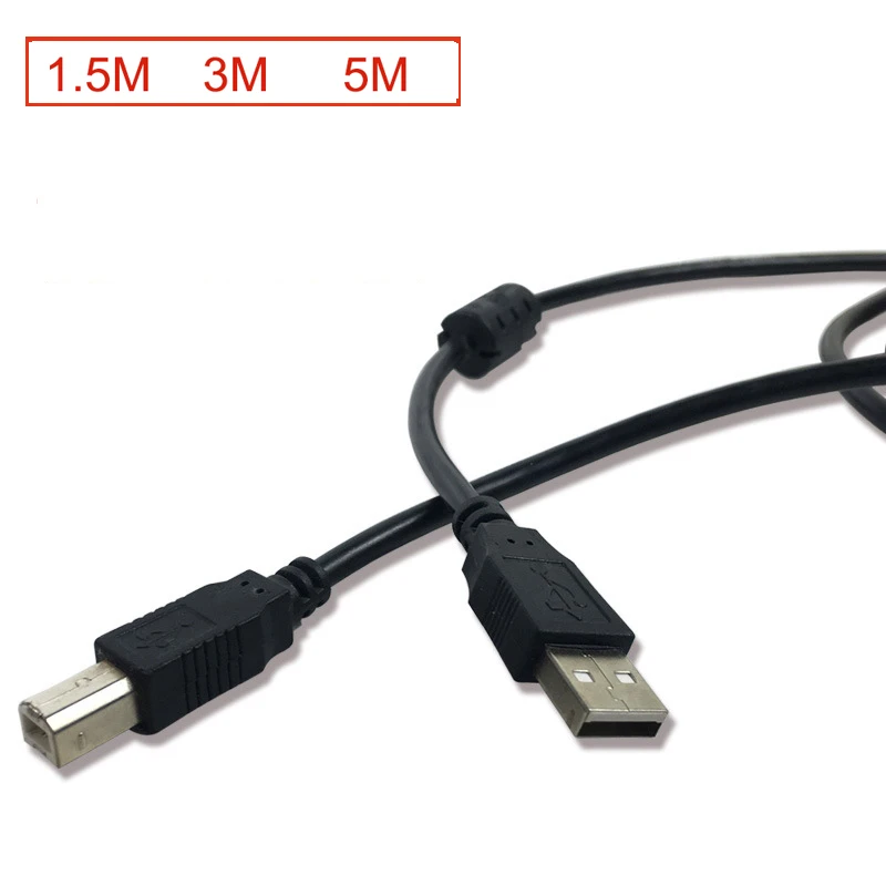 Высокоскоростной usb-порт 2,0 A-B Мужской кабель для принтера для Canon Brother samsung HP Epson шнур 3 фута 1,5 м 3 м 5 м usb кабель