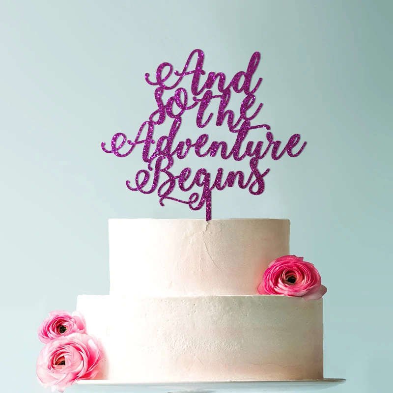 

И так, приключение начинается, свадебный торт, Топпер, акриловое дерево, празднование годовщины, помолвка