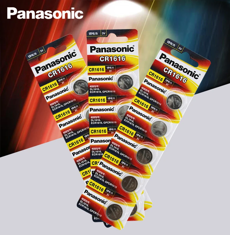 CR1616 5 шт. кнопочный элемент Миниатюрный элемент питания Panasonic cr 1616 3V литиевая Батарея DL1616 ECR1616 LM1616