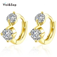 visisap vintage shining stones engagement earring yellow gold color hoop earrings for women luxury gifts fashion jewelry vake130